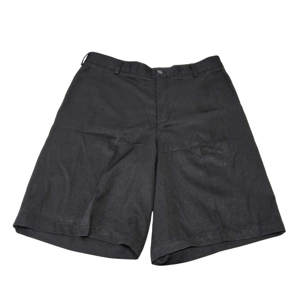 Nike Golf Shorts‎ Mens 34 Black Nike Fit Dry Flat Front Performance 186454-010